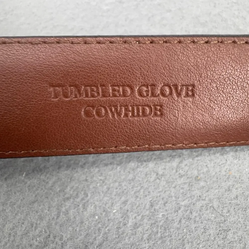 Torino Leather Co Mens Brown Tumbled Cowhide Belt Size 46 Made USA 61551